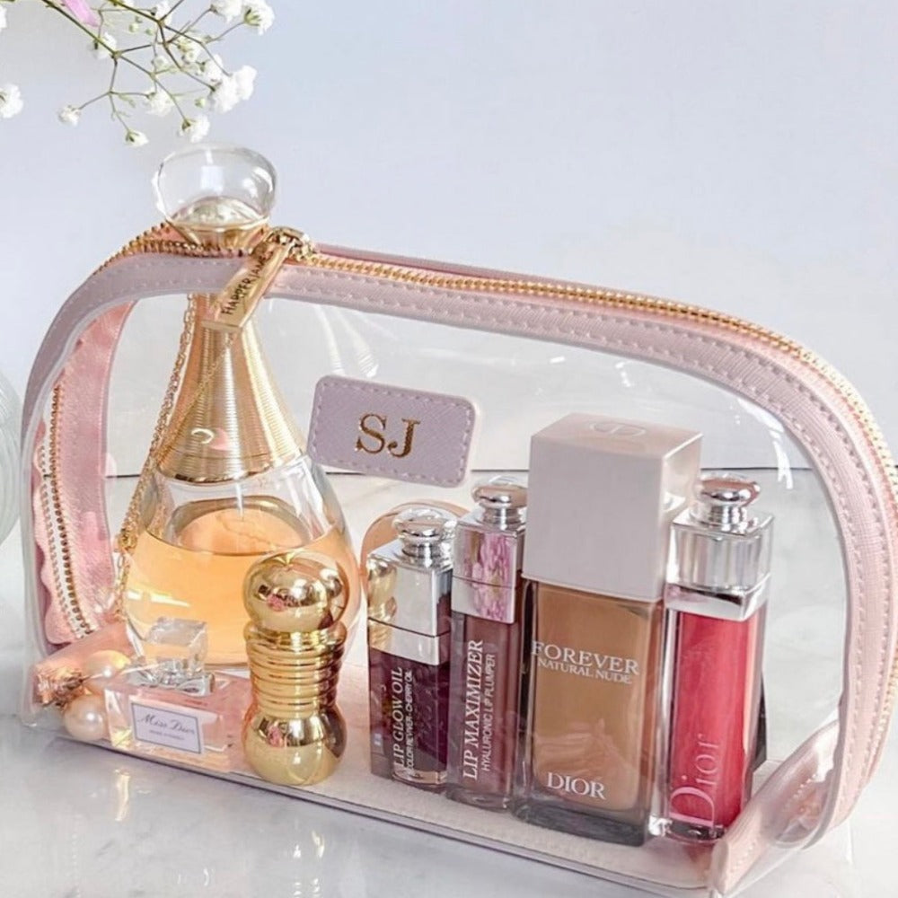 Renee Blush Clear Makeup Bag