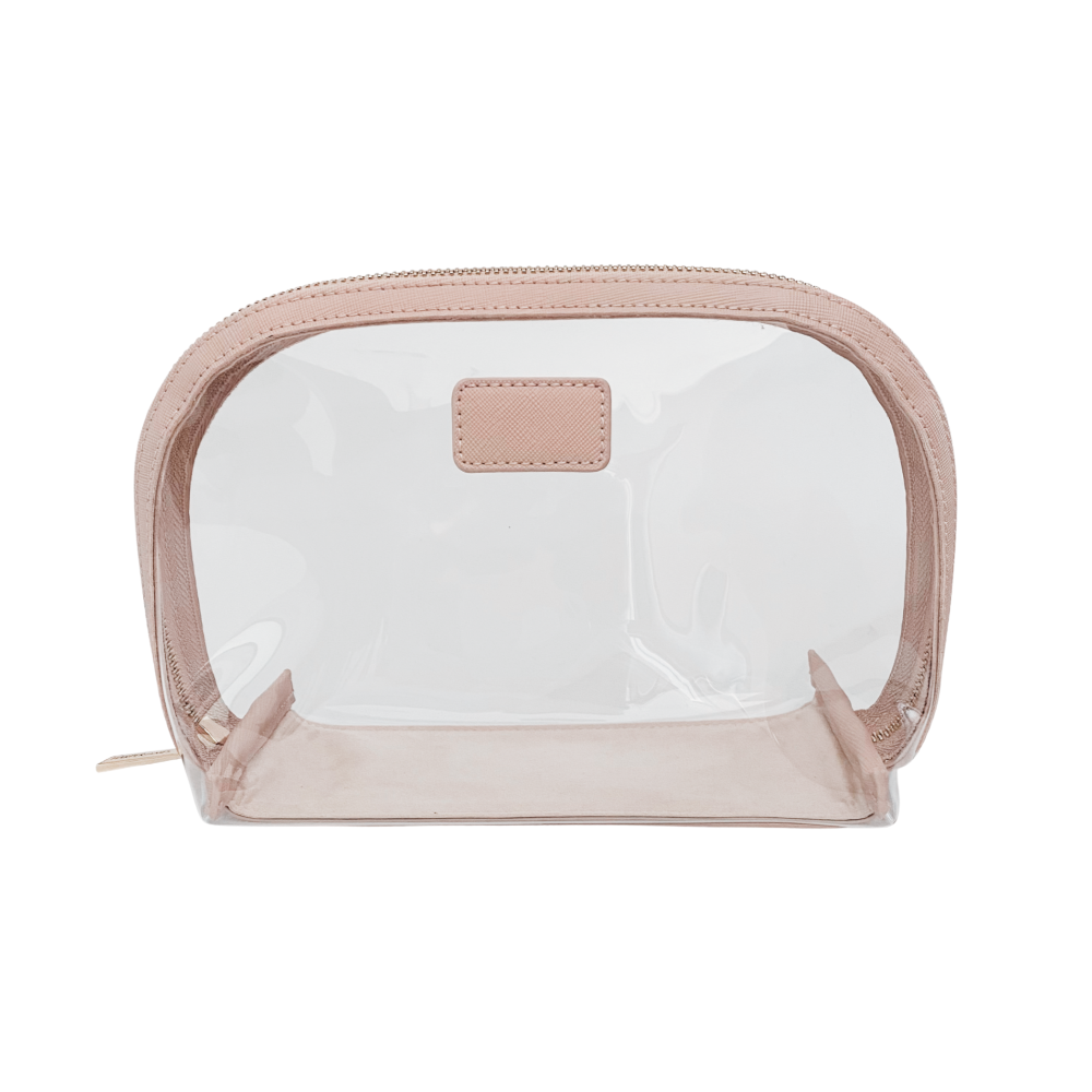 renee blush clear makeup bag