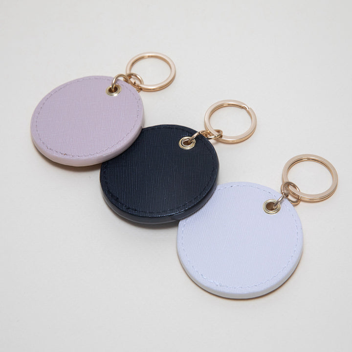 Lynne Blush Round Keychain