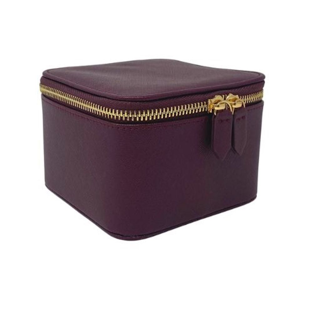 Grace Burgundy Classic Jewelry Case