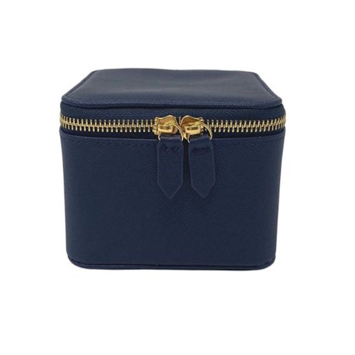 Grace Navy Classic Jewelry Case