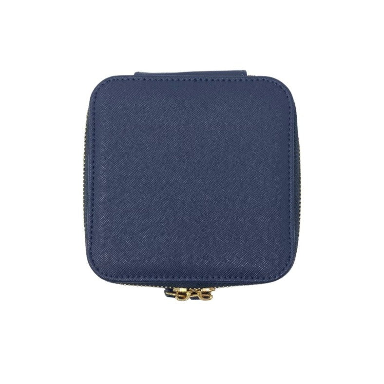 Grace Navy Classic Jewelry Case