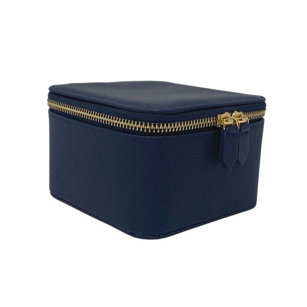 Grace Navy Classic Jewelry Case