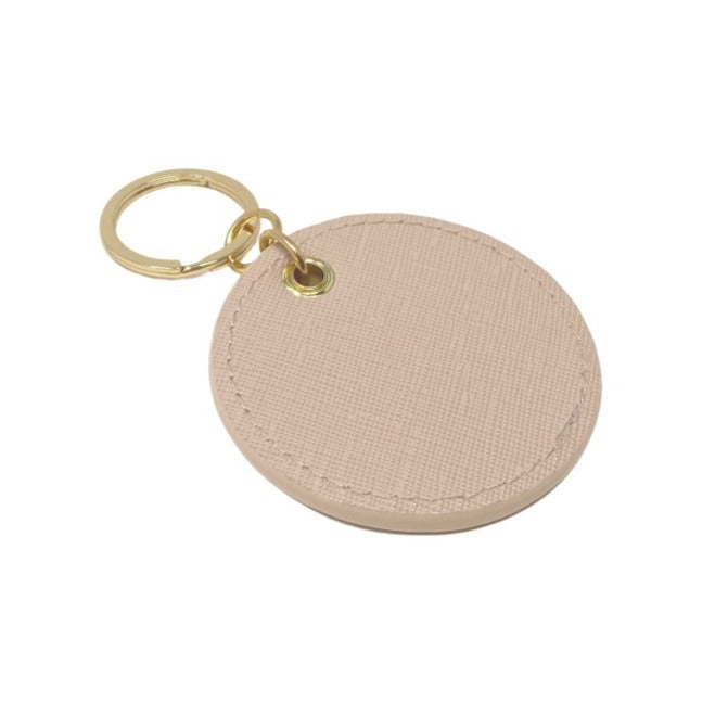 Lynne Blush Round Keychain