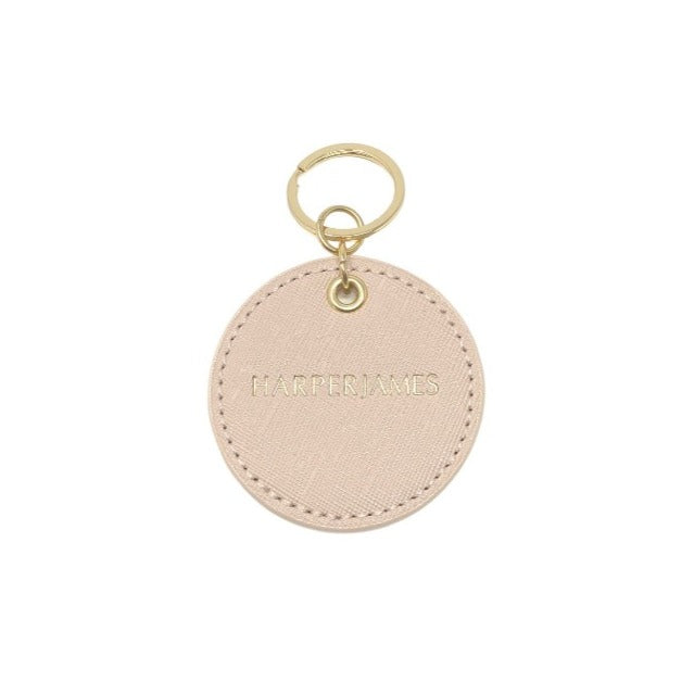 Lynne Blush Round Keychain