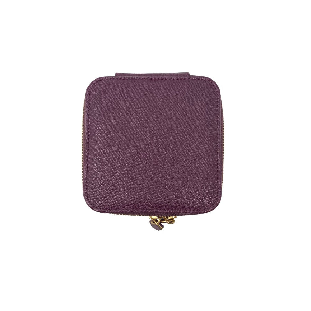 grace burgundy classic jewelry case