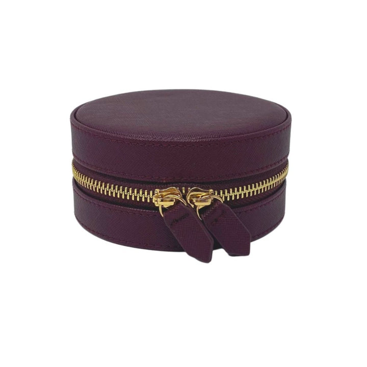 Harper James Vegan Leather round jewelry case