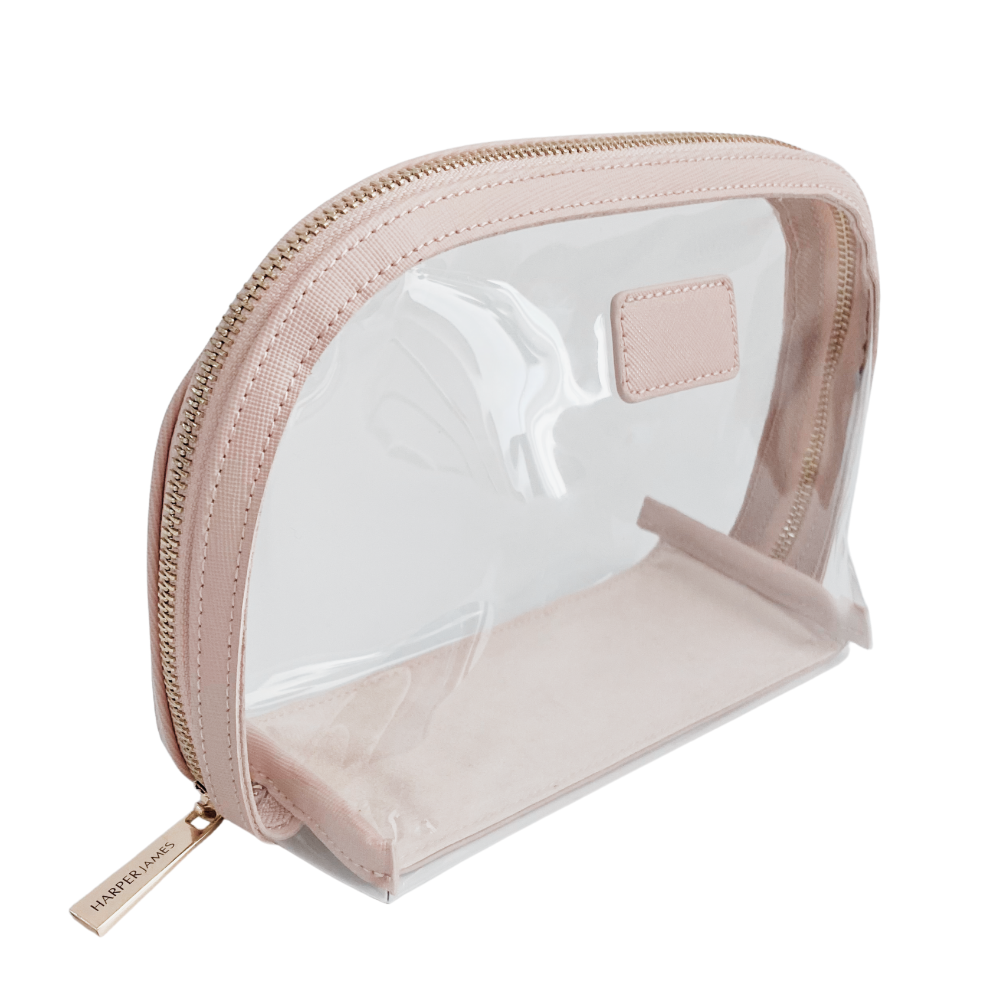 renee blush clear makeup bag